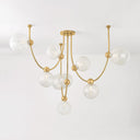 Vintage Brass Astraia Chandelier 66.75" by Corbett Lighting, view 4