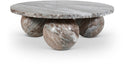 Spherical Genuine Marble Coffee Table - Brown