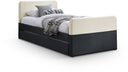 Ivy Velvet Upholstered Twin Bed - Black
