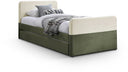 Ivy Velvet Upholstered Twin Bed - Green