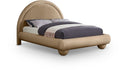 Madrid Velvet Upholstered Bed - Beige