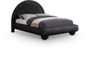 Madrid Velvet Upholstered Bed - Black