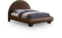 Madrid Velvet Upholstered Bed - Brown