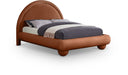 Madrid Velvet Upholstered Bed - Cognac