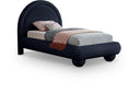 Madrid Velvet Upholstered Twin Bed - Blue