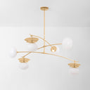 Vintage Gold Leaf Ceylon Chandelier 57" by Corbett Lighting, view 5