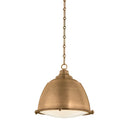 Patina Brass Milltown Pendant 14" by Hudson Valley