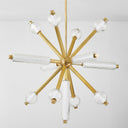 Vintage Brass Atom Chandelier 50" by Corbett Lighting, view 4