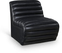 Vega Vegan Leather Upholstered Accent Chair - Black