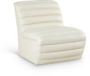 Vega Vegan Leather Upholstered Accent Chair - Cream