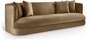 Alder 93.5" Velvet Upholstered Sofa - Beige