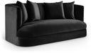 Alder 66" Velvet Upholstered Loveseat - Black