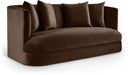 Alder 66" Velvet Upholstered Loveseat - Brown