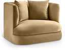 Alder Velvet Upholstered Accent Chair - Camel