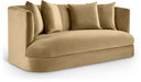 Alder 66" Velvet Upholstered Loveseat - Camel