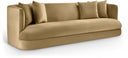Alder 93.5" Velvet Upholstered Sofa - Camel
