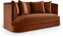 Alder 66" Velvet Upholstered Loveseat - Cognac