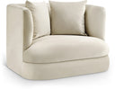 Alder Velvet Upholstered Accent Chair - Cream