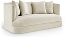 Alder 66" Velvet Upholstered Loveseat - Cream