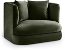 Alder Velvet Upholstered Accent Chair - Green