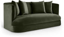 Alder 66" Velvet Upholstered Loveseat - Green