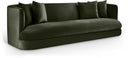 Alder 93.5" Velvet Upholstered Sofa - Green