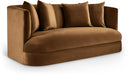 Alder 66" Velvet Upholstered Loveseat - Saddle
