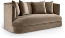 Alder 66" Velvet Upholstered Loveseat - Taupe