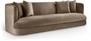 Alder 93.5" Velvet Upholstered Sofa - Taupe