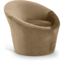 Tristan Velvet Upholstered Accent Chair - Beige