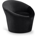 Tristan Velvet Upholstered Accent Chair - Black