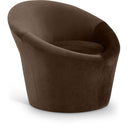 Tristan Velvet Upholstered Accent Chair - Brown