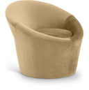 Tristan Velvet Upholstered Accent Chair - Camel