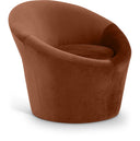 Tristan Velvet Upholstered Accent Chair - Cognac