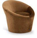 Tristan Velvet Upholstered Accent Chair - Saddle