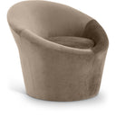 Tristan Velvet Upholstered Accent Chair - Taupe
