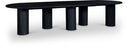 Dolan 95.25" - 143.25" Solid Wood And Oak Veneer Extendable Dining Table - Black