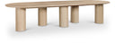 Dolan 95.25" - 143.25" Solid Wood And Oak Veneer Extendable Dining Table - Natural
