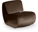 Nouveau Velvet Upholstered Accent Chair - Brown