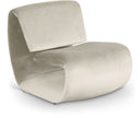 Nouveau Velvet Upholstered Accent Chair - Cream