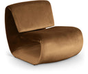 Nouveau Velvet Upholstered Accent Chair - Saddle