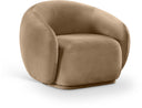 Emery Velvet Upholstered Accent Chair - Beige