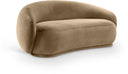 Emery 77" Velvet Upholstered Loveseat - Beige