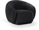 Emery Velvet Upholstered Accent Chair - Black