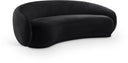 Emery 95" Velvet Upholstered Sofa - Black