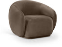 Emery Velvet Upholstered Accent Chair - Brown