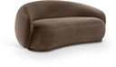 Emery 77" Velvet Upholstered Loveseat - Brown
