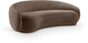 Emery 95" Velvet Upholstered Sofa - Brown