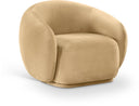 Emery Velvet Upholstered Accent Chair - Camel