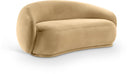 Emery 77" Velvet Upholstered Loveseat - Camel